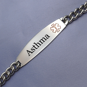 316L Surgical Stainless Asthma Medical Bracelet
