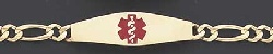 14k Gold Childrens Medical ID Alert Bracelet